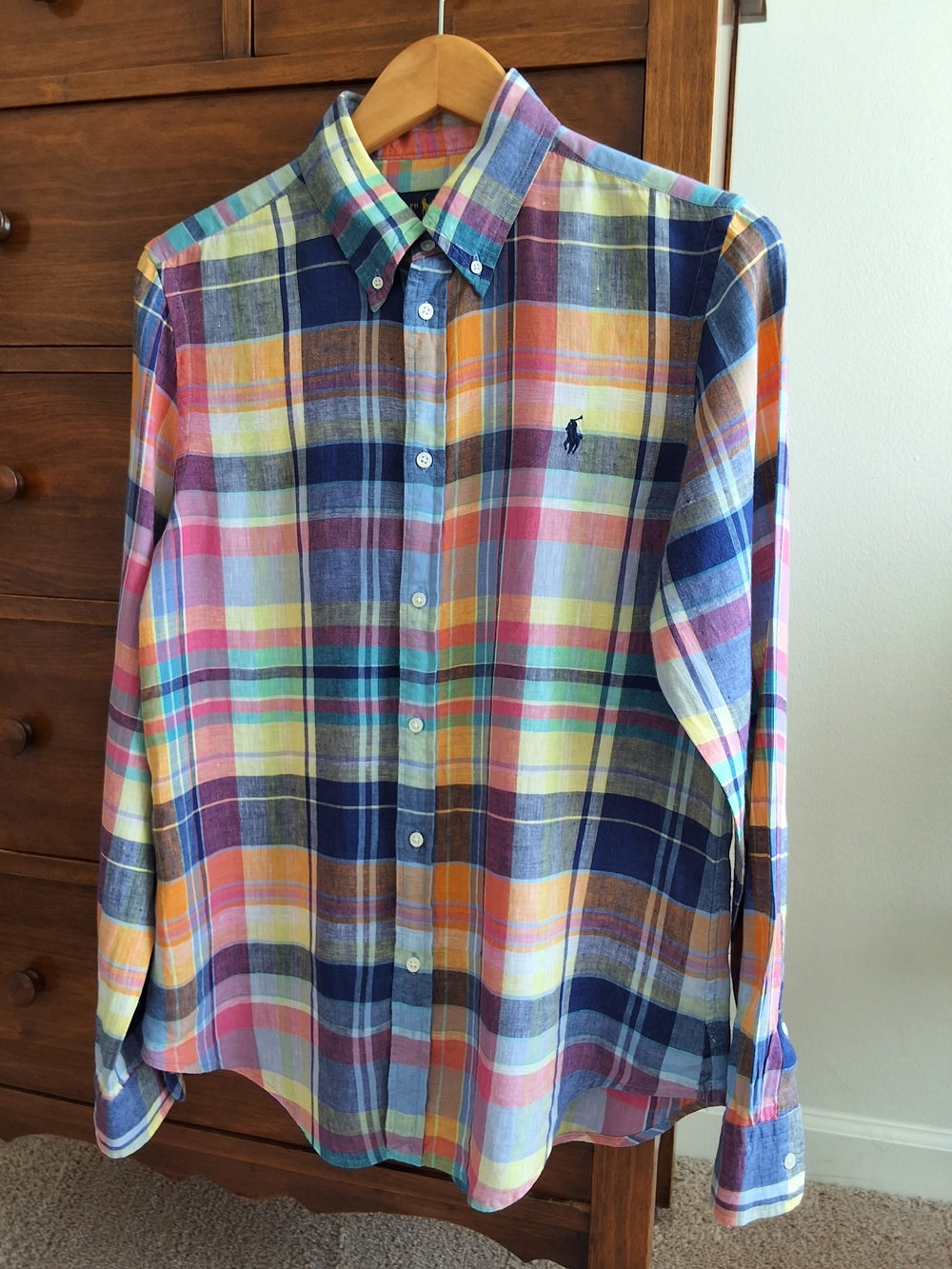 Ralph Lauren Men's Multicolor Plaid Oxford Button-Down Shirt